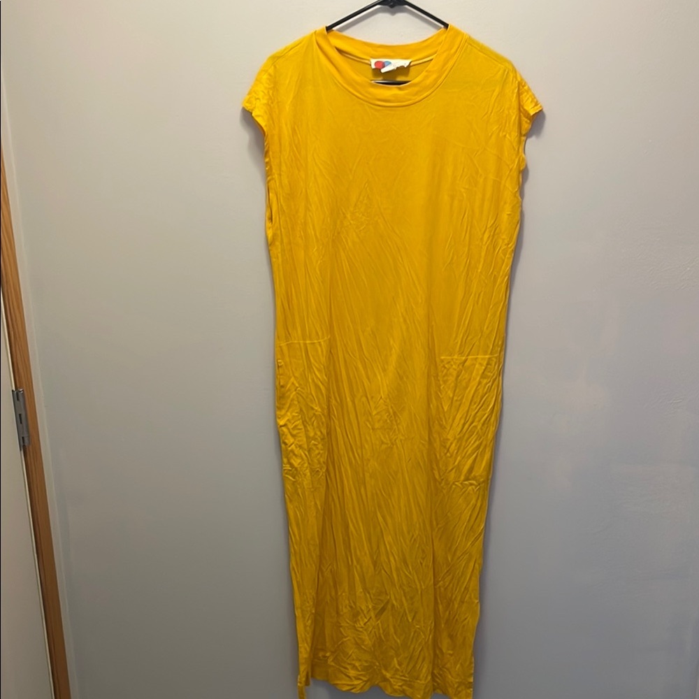 Yellow Sleeveless Dress freepeople beach